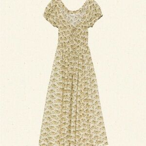 DÔEN Ashlynn Dress in Citron Rosier Floral